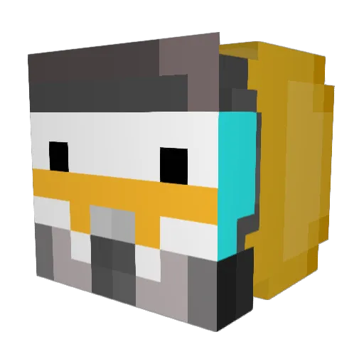 darth__vada Minecraft avatar head, 3D render