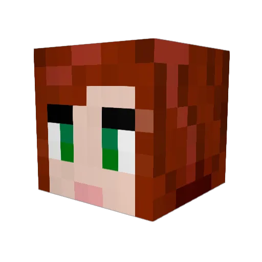 darthfenix Minecraft avatar head, 3D render