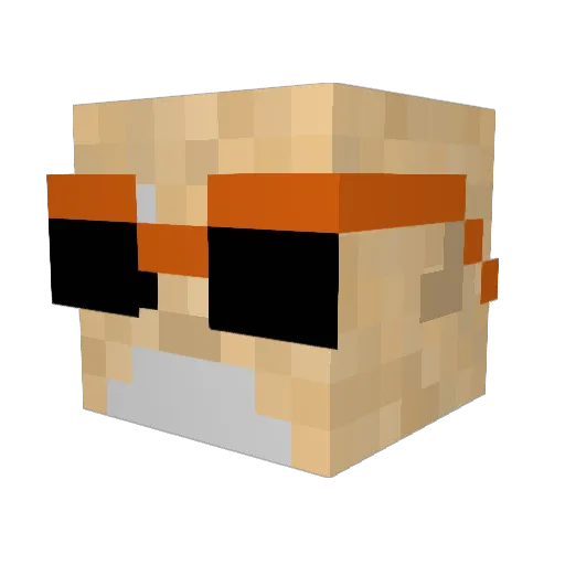 darthmoo Minecraft avatar head, 3D render