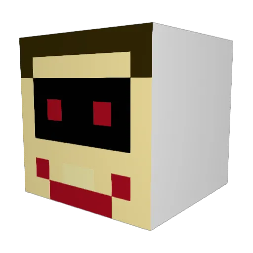 darthnoobly Minecraft avatar head, 3D render