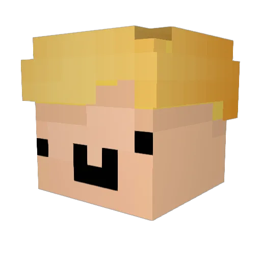 dartholomew_ Minecraft avatar head, 3D render