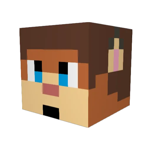 darthrandal Minecraft avatar head, 3D render