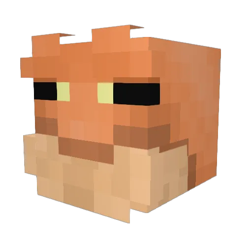dartiusstinka Minecraft avatar head, 3D render