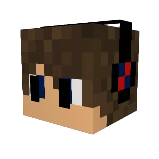 dartrow Minecraft avatar head, 3D render