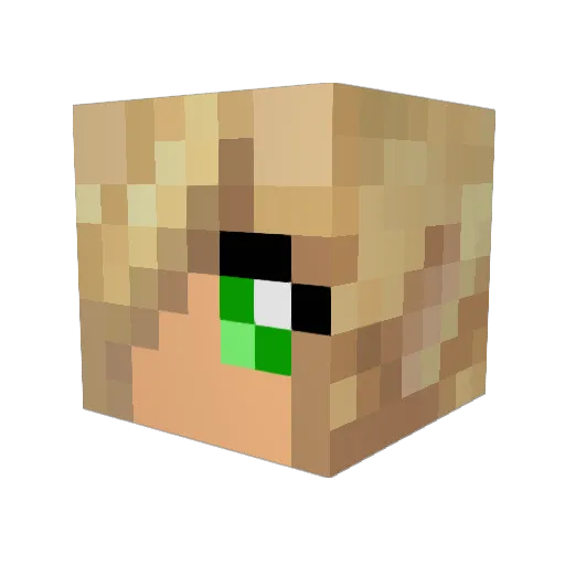 darudi Minecraft avatar head, 3D render