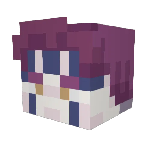 darumoji Minecraft avatar head, 3D render