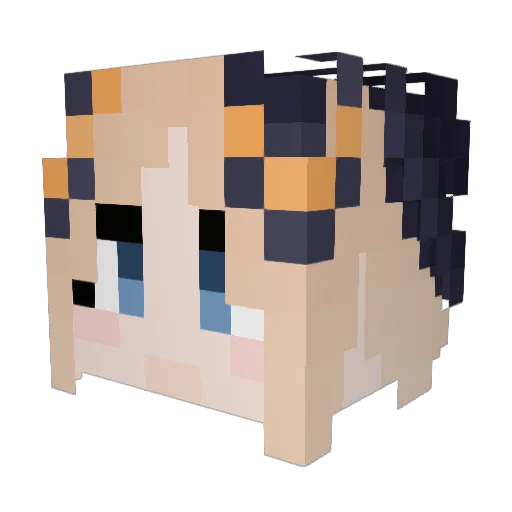 daruzes Minecraft avatar head, 3D render