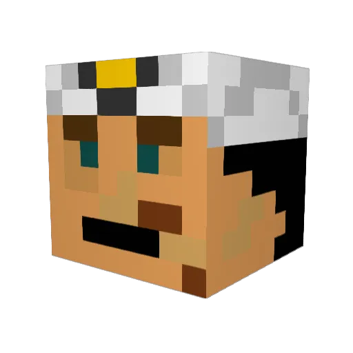 darwinsnerves Minecraft avatar head, 3D render