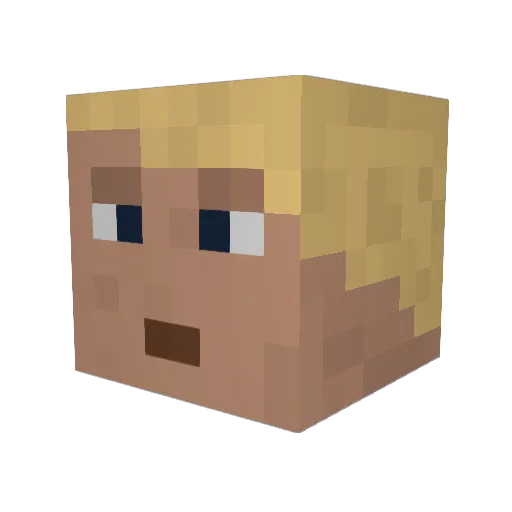 das_Marv Minecraft avatar head, 3D render