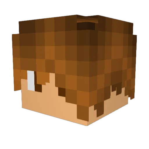 dasbelf Minecraft avatar head, 3D render