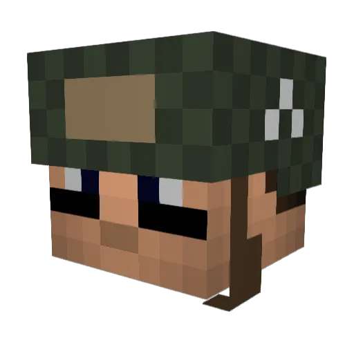 dasdat Minecraft avatar head, 3D render