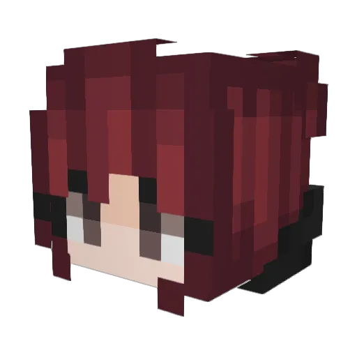 dasderdieNANA Minecraft avatar head, 3D render