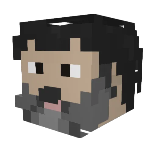 dash3k Minecraft avatar head, 3D render