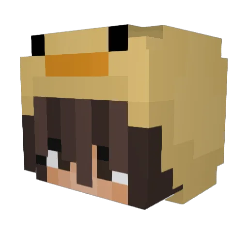 dash6 Minecraft avatar head, 3D render