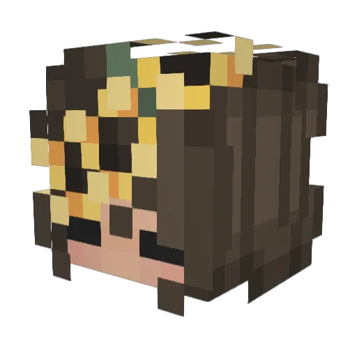 dasha72 Minecraft avatar head, 3D render