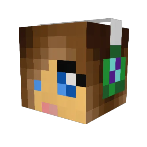 dashadasha123 Minecraft avatar head, 3D render