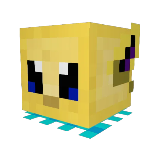 dashey_b Minecraft avatar head, 3D render