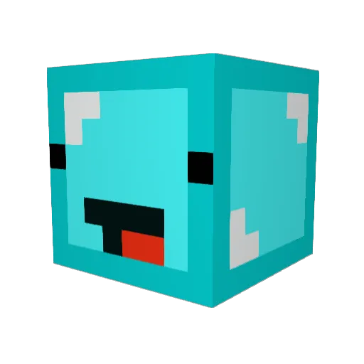 dashjd Minecraft avatar head, 3D render