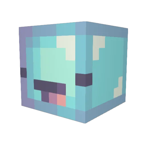 dashoota Minecraft avatar head, 3D render