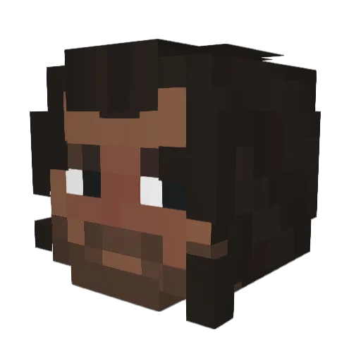 dashtwo Minecraft avatar head, 3D render