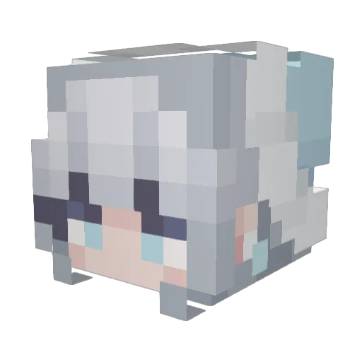 dashuiage Minecraft avatar head, 3D render