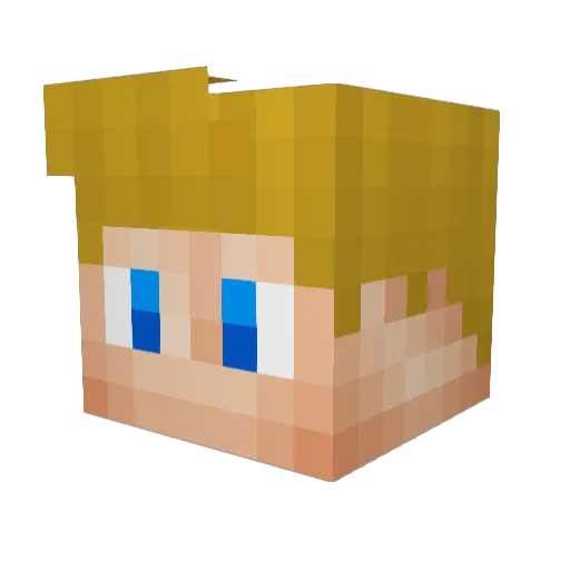 dasistdave Minecraft avatar head, 3D render