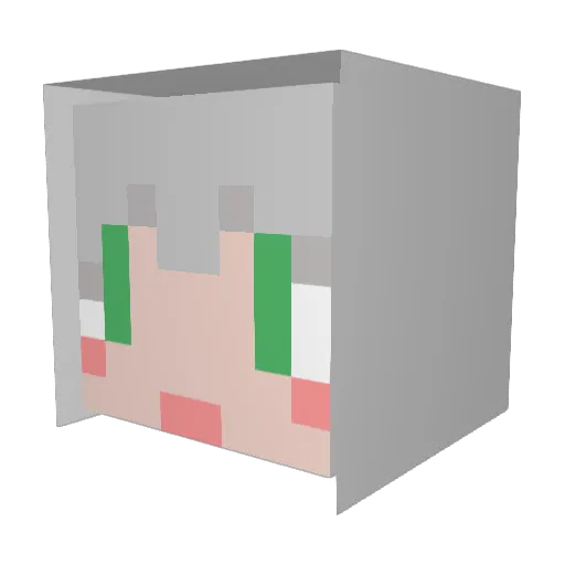 dasisyouyu Minecraft avatar head, 3D render