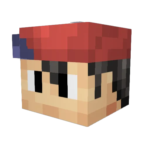 daslaf Minecraft avatar head, 3D render