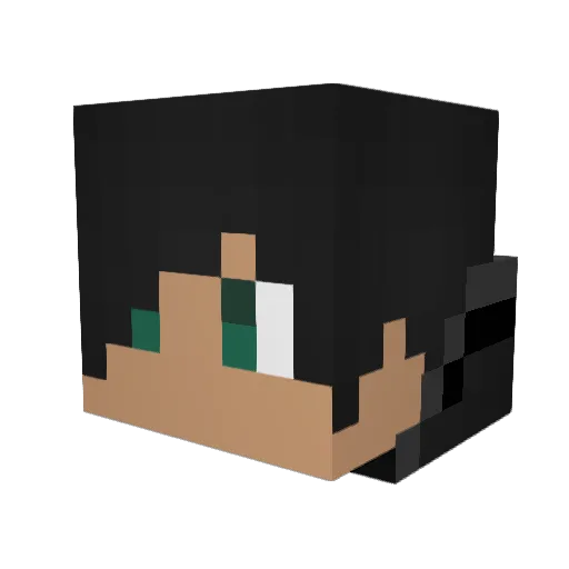 dasprii Minecraft avatar head, 3D render