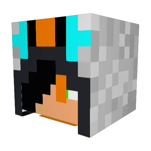 dasprinklez Minecraft avatar head, 3D render