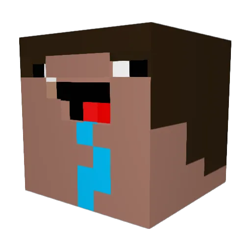 dassa1 Minecraft avatar head, 3D render