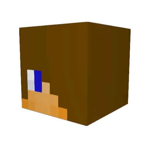 dastred Minecraft avatar head, 3D render