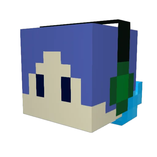 dasuperbeefman Minecraft avatar head, 3D render