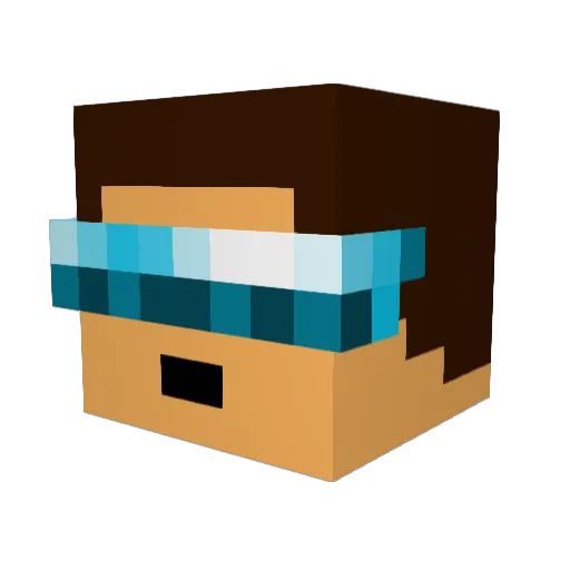 dat3ngy Minecraft avatar head, 3D render