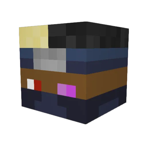 datBLVKK Minecraft avatar head, 3D render