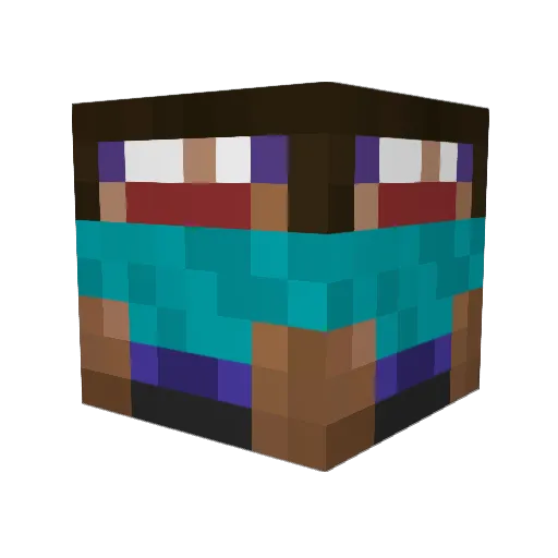 datNOOB1 Minecraft avatar head, 3D render