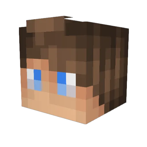 dat_wandom_guy Minecraft avatar head, 3D render