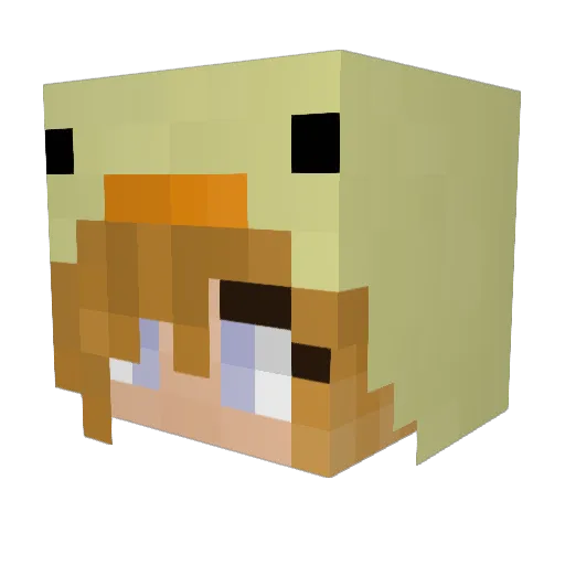dataman Minecraft avatar head, 3D render