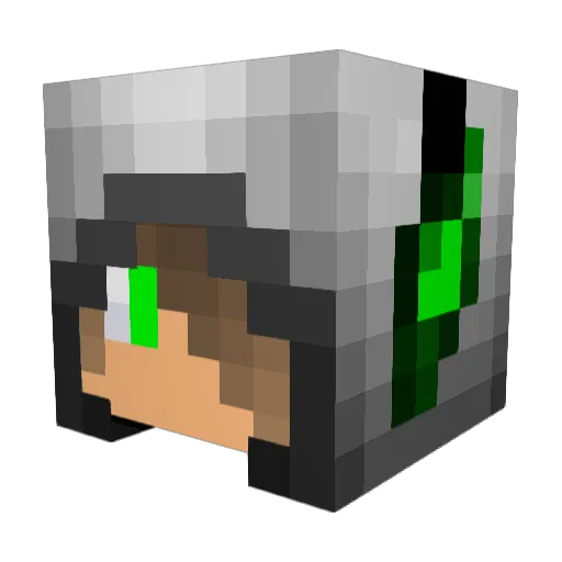 datdomo123 Minecraft avatar head, 3D render
