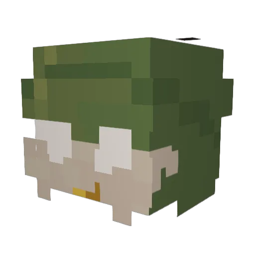 datecake Minecraft avatar head, 3D render