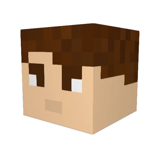 dater1701 Minecraft avatar head, 3D render