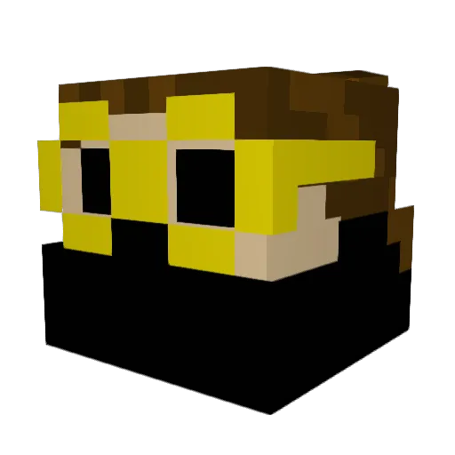 datguyindatree Minecraft avatar head, 3D render