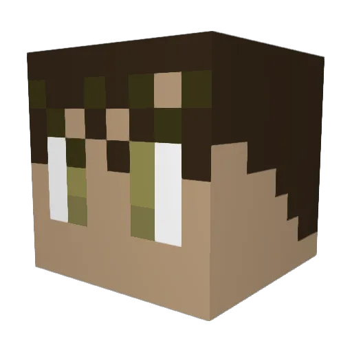 datr33pz Minecraft avatar head, 3D render