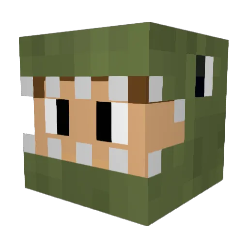 datshrub Minecraft avatar head, 3D render