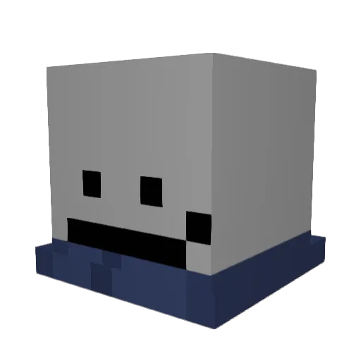 dattaa Minecraft avatar head, 3D render