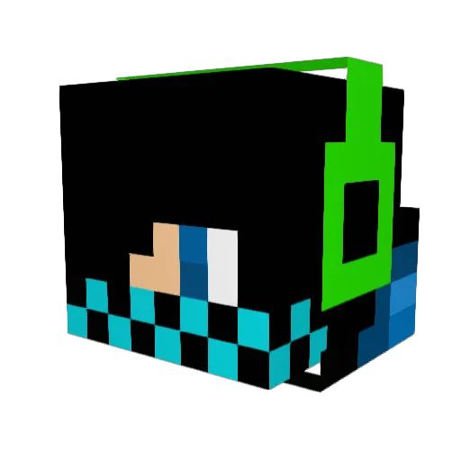 dattad Minecraft avatar head, 3D render