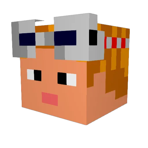 dattmavis Minecraft avatar head, 3D render