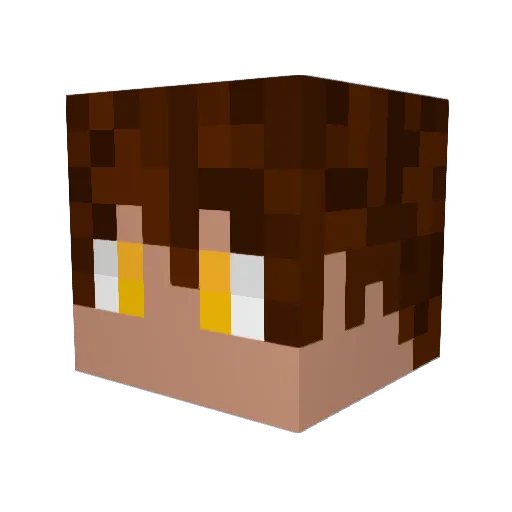 dauminator_ Minecraft avatar head, 3D render