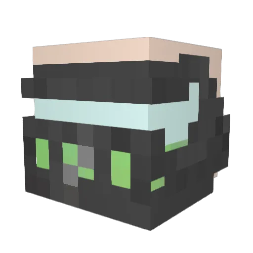 dauransa Minecraft avatar head, 3D render
