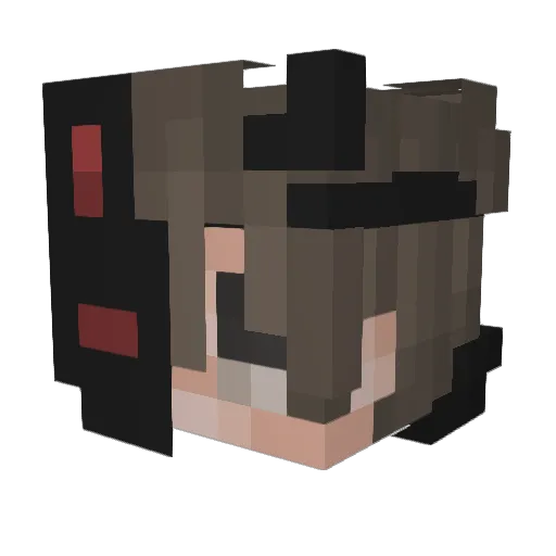 dav2d11 Minecraft avatar head, 3D render
